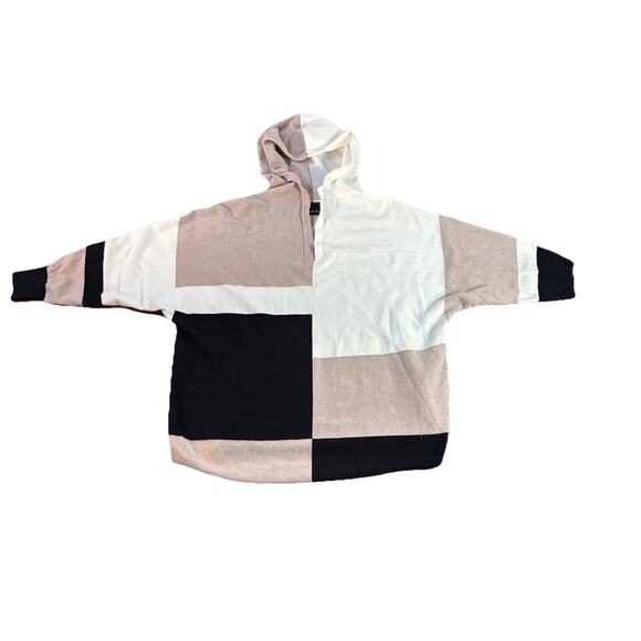 Aaeda Von Mauer Womens Color Block Sweater Hoodie V Neck Large - Picture 8 of 12